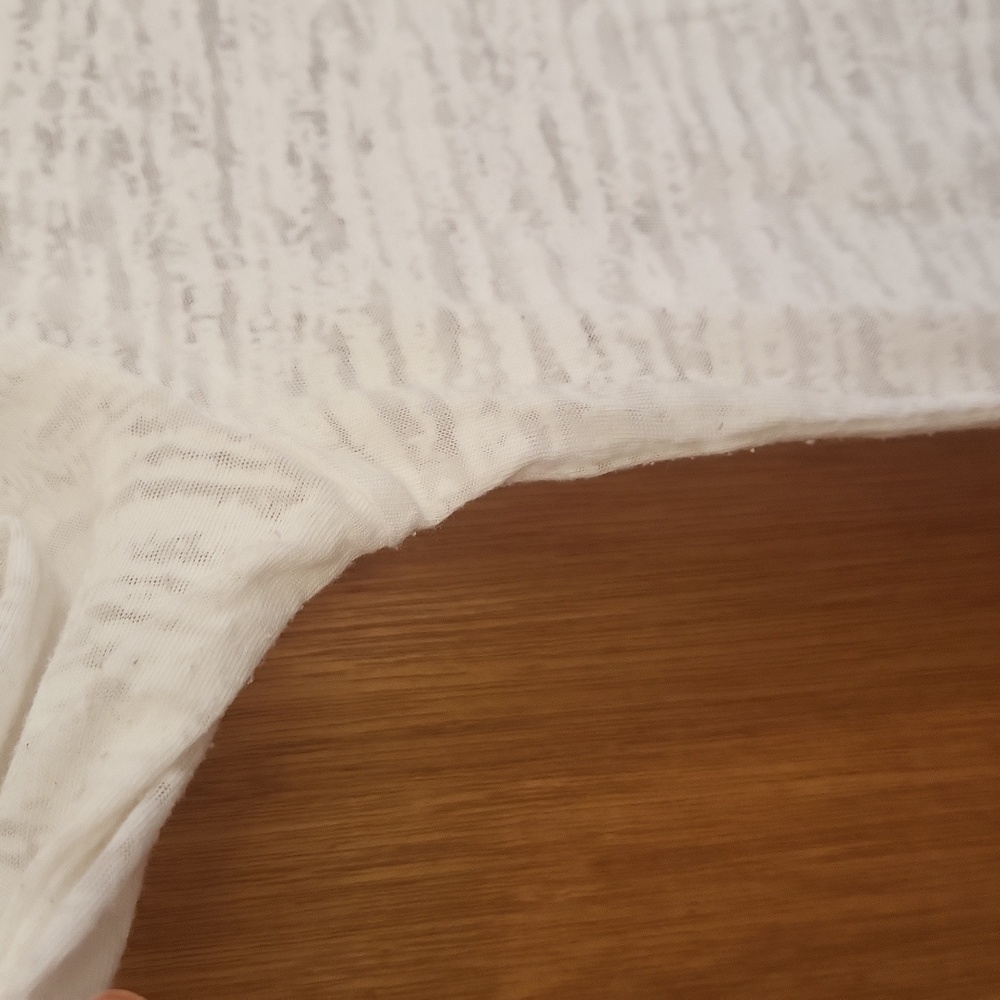 Champion White Hooded Long Sleeve Top Sheer Cover Up Top. Medium - Picture 15 of 15
